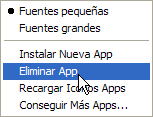 Desinstalación de aplicaciones