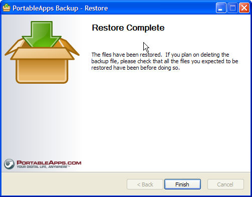 Asistente de restauración